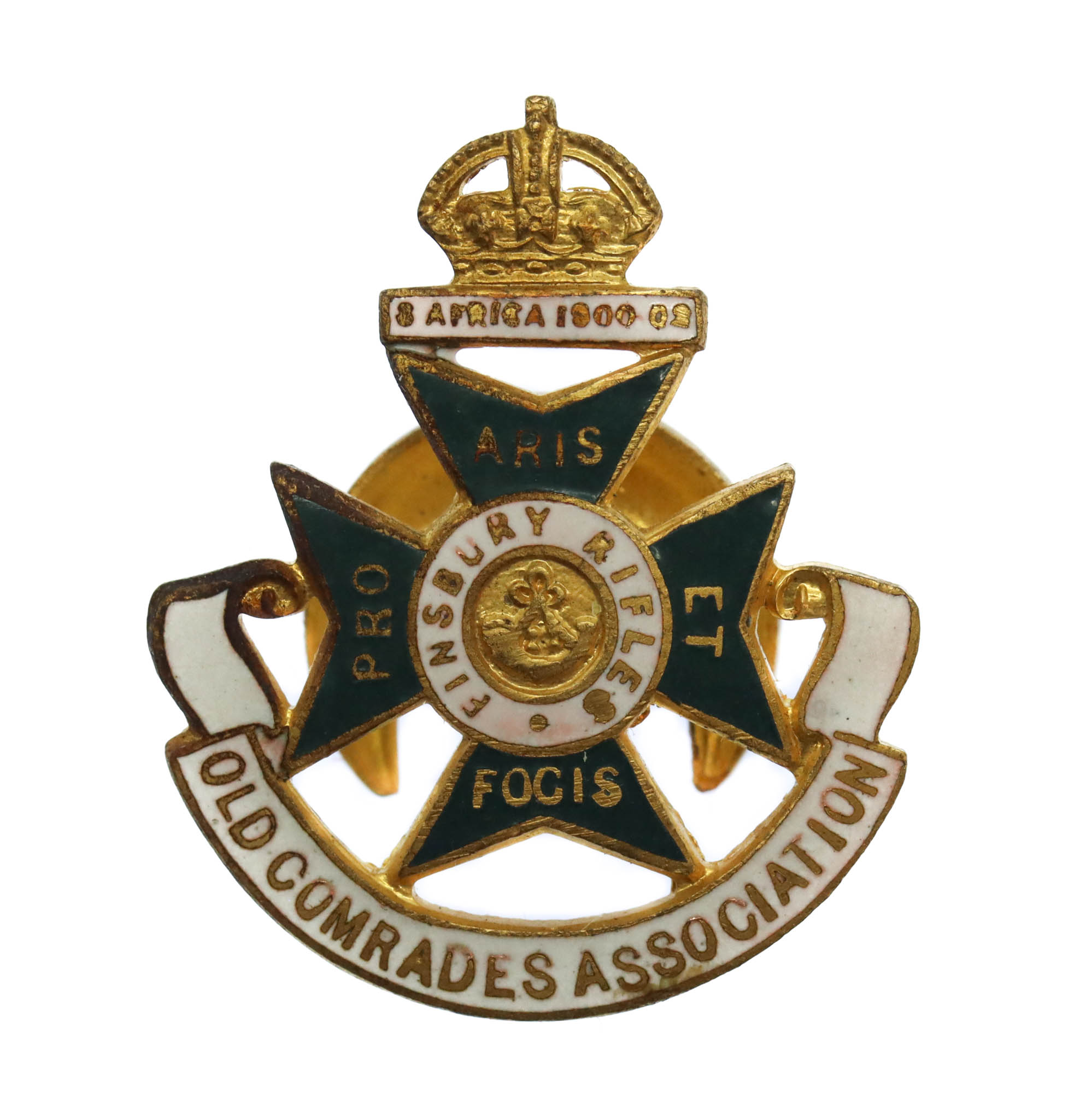 11th County of London Bn. (Finsbury Rifles) London Regiment Old Comrades Association Enamelled Lapel Badge