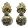 Pair of Royal Highland Fusiliers Anodised (Staybrite) Collar Badges