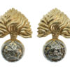 Pair of Royal Regiment of Fusiliers Anodised (Staybrite) Collar Badges