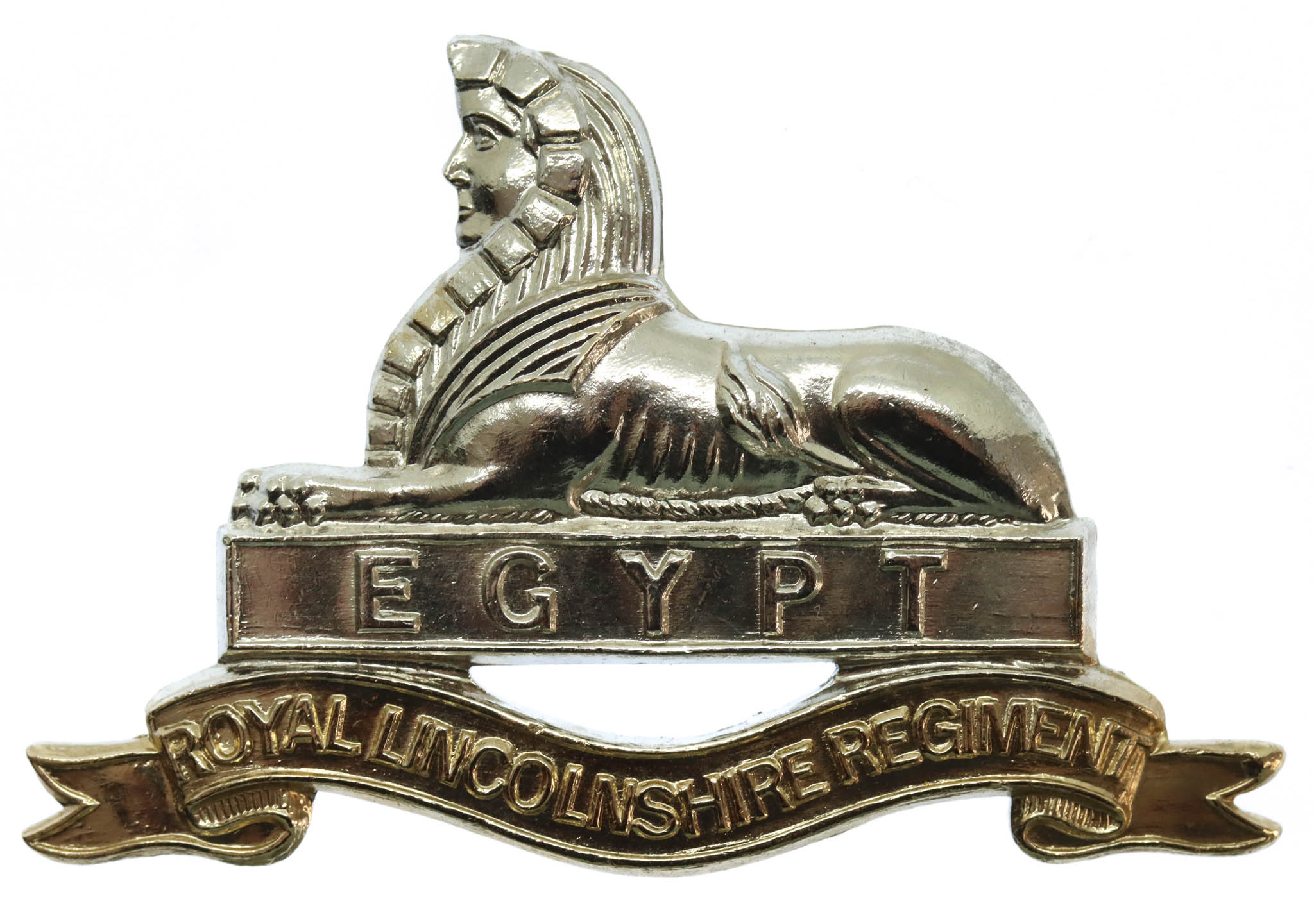 Royal Lincolnshire Regiment Anodised (Staybrite) Cap Badge