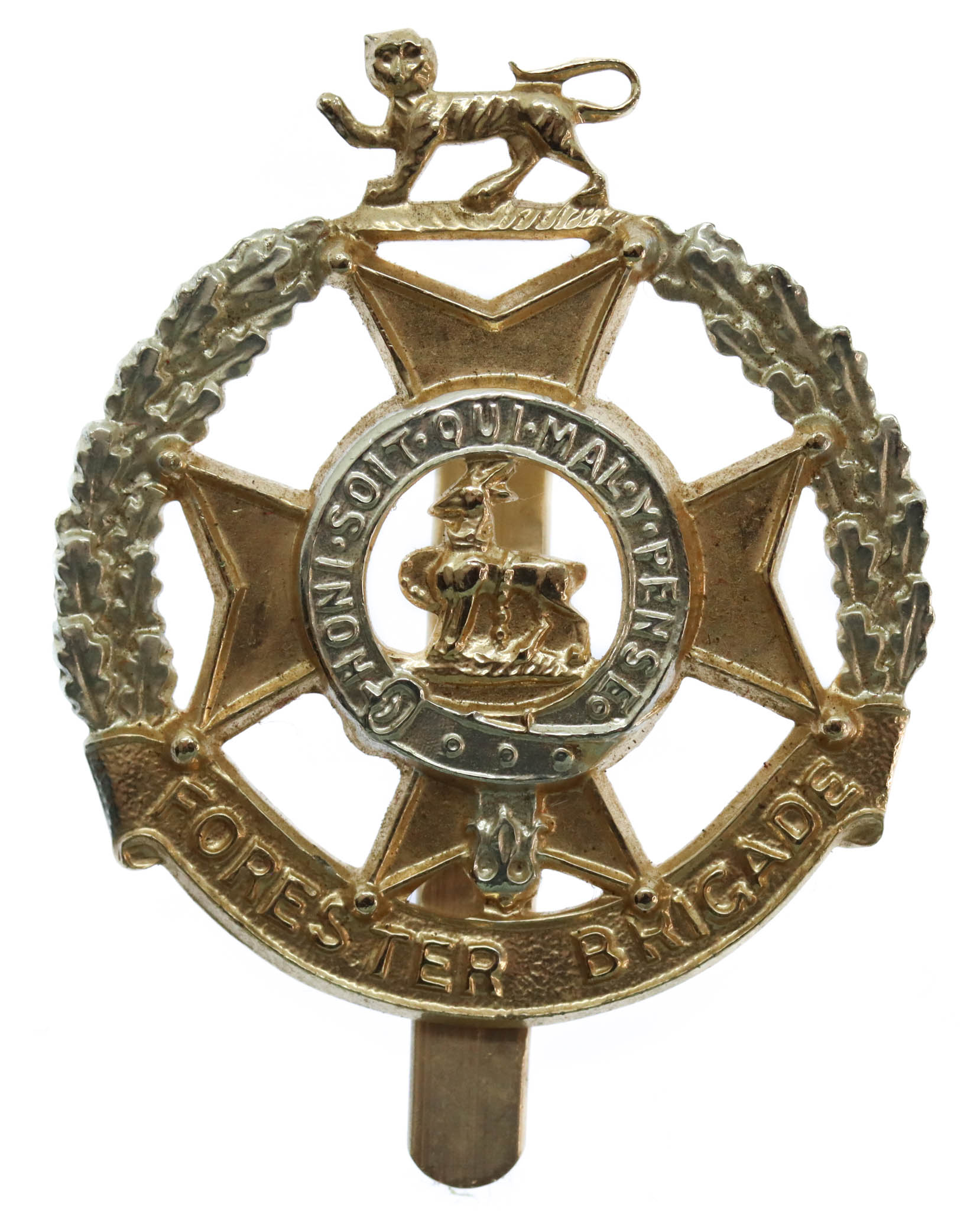 Forester Brigade Anodised (Staybrite) Cap Badge