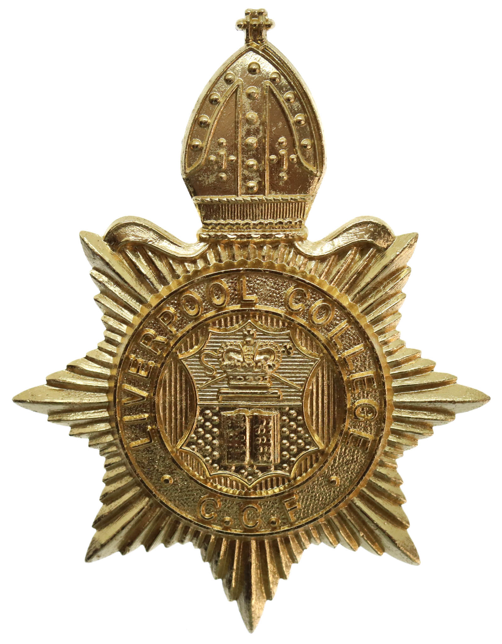 Liverpool College C.C.F. Anodised (Staybrite) Cap Badge