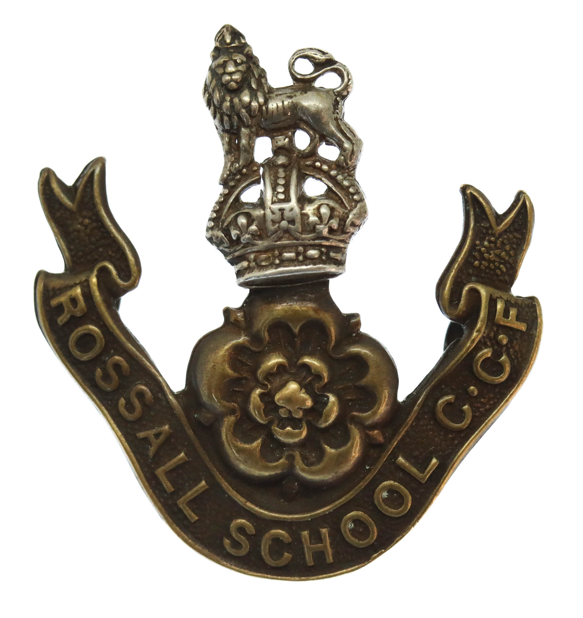 Rossall School C.C.F. Cap Badge - King's Crown
