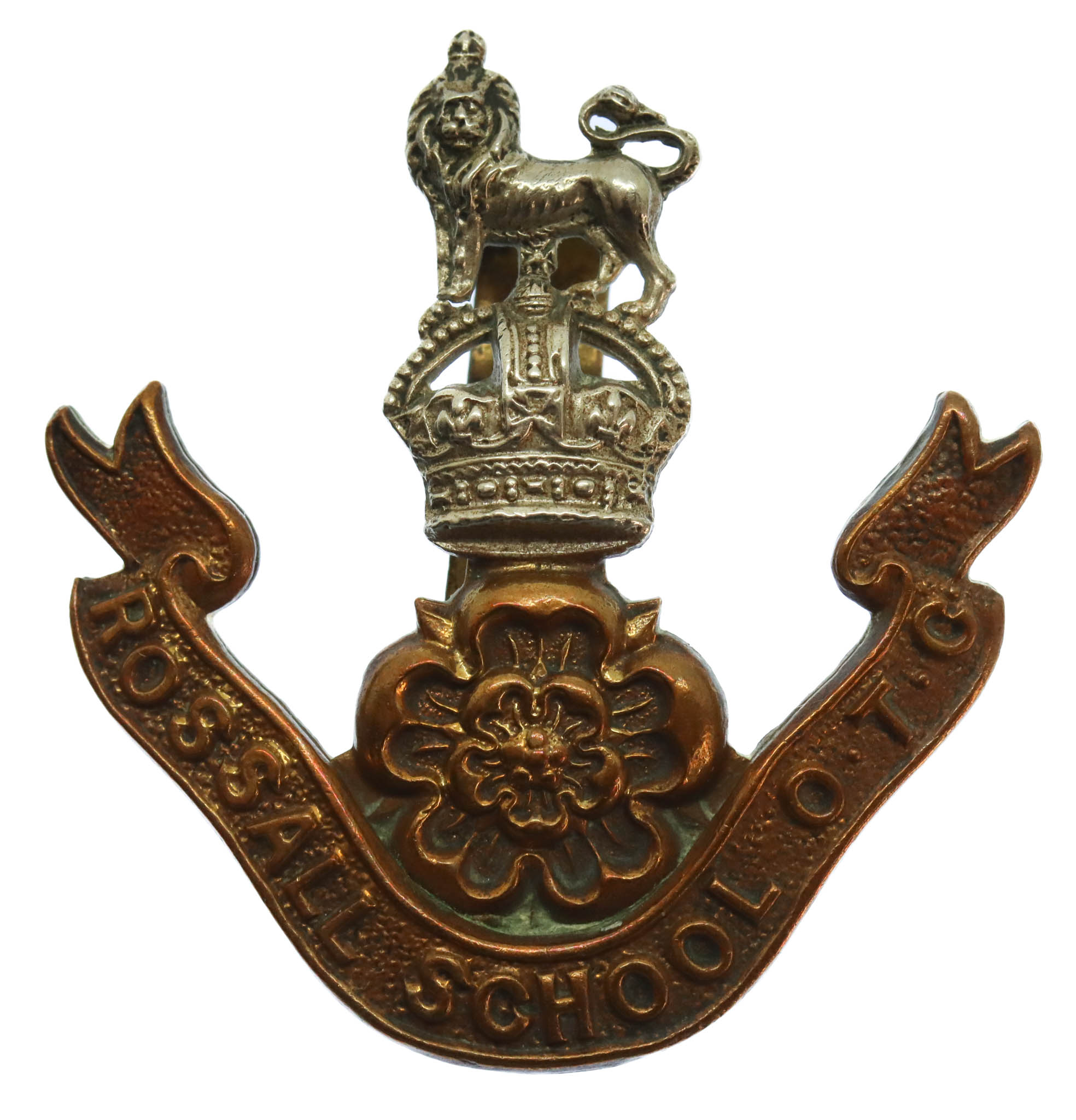 Rossall School O.T.C. Cap Badge - King's Crown