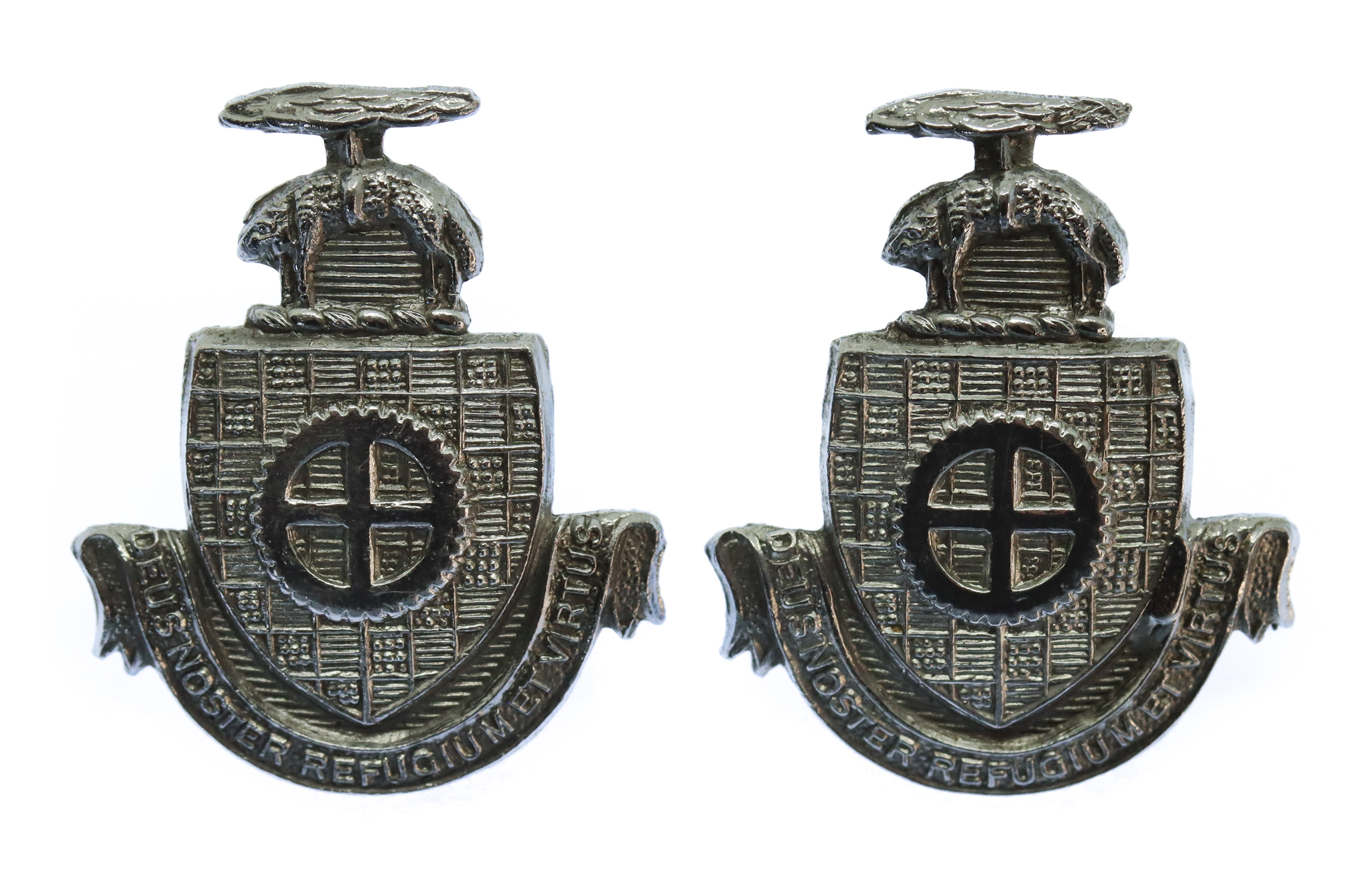 Pair of Dewsbury Borough Police Collar Badges