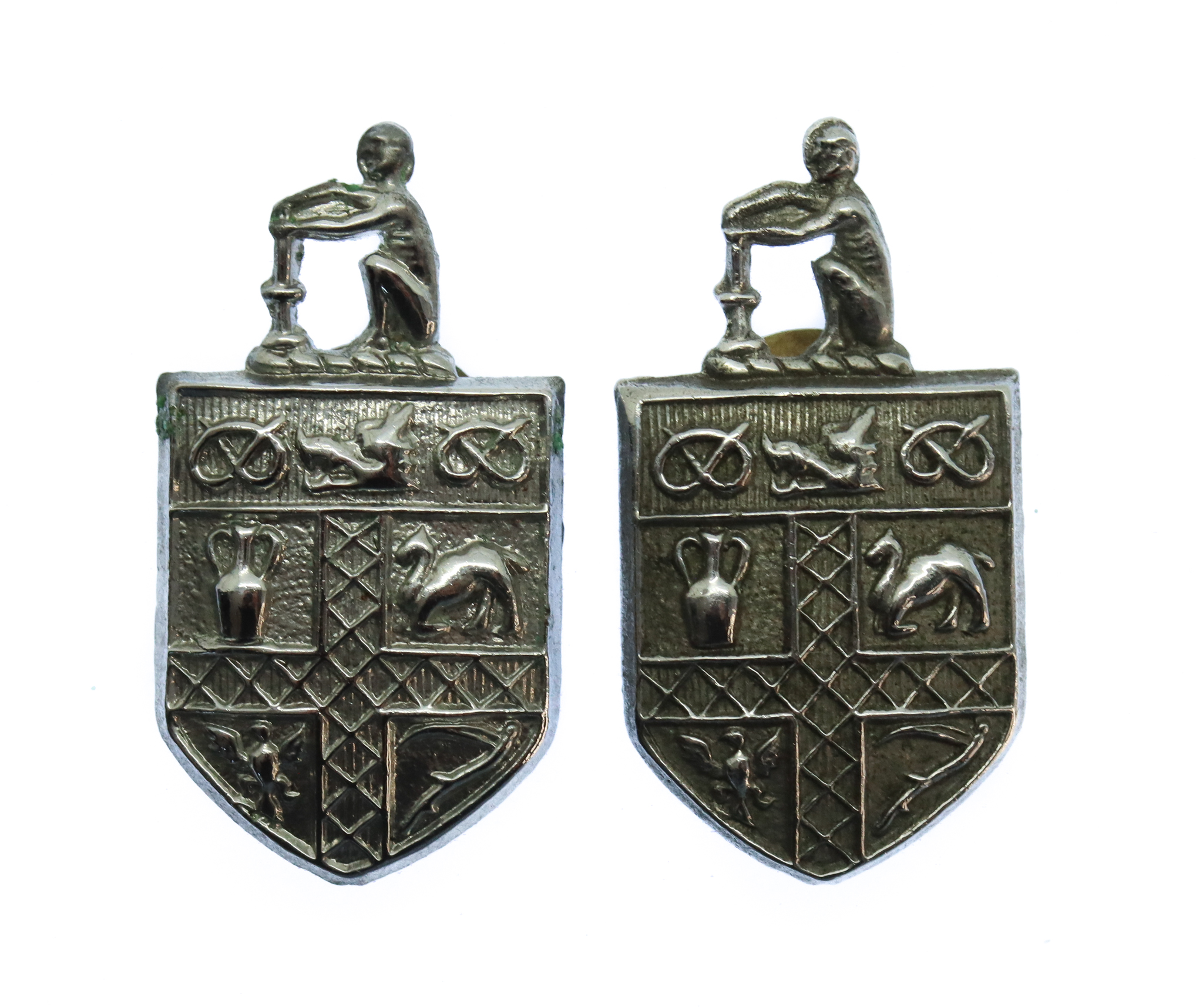 Pair of Stoke-on-Trent City Police Collar Badges