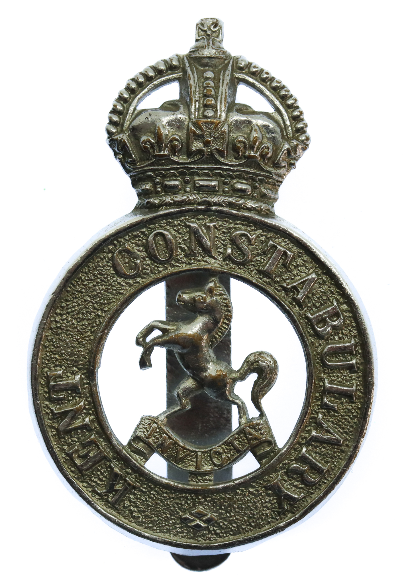 Kent Constabulary Cap Badge - King's Crown