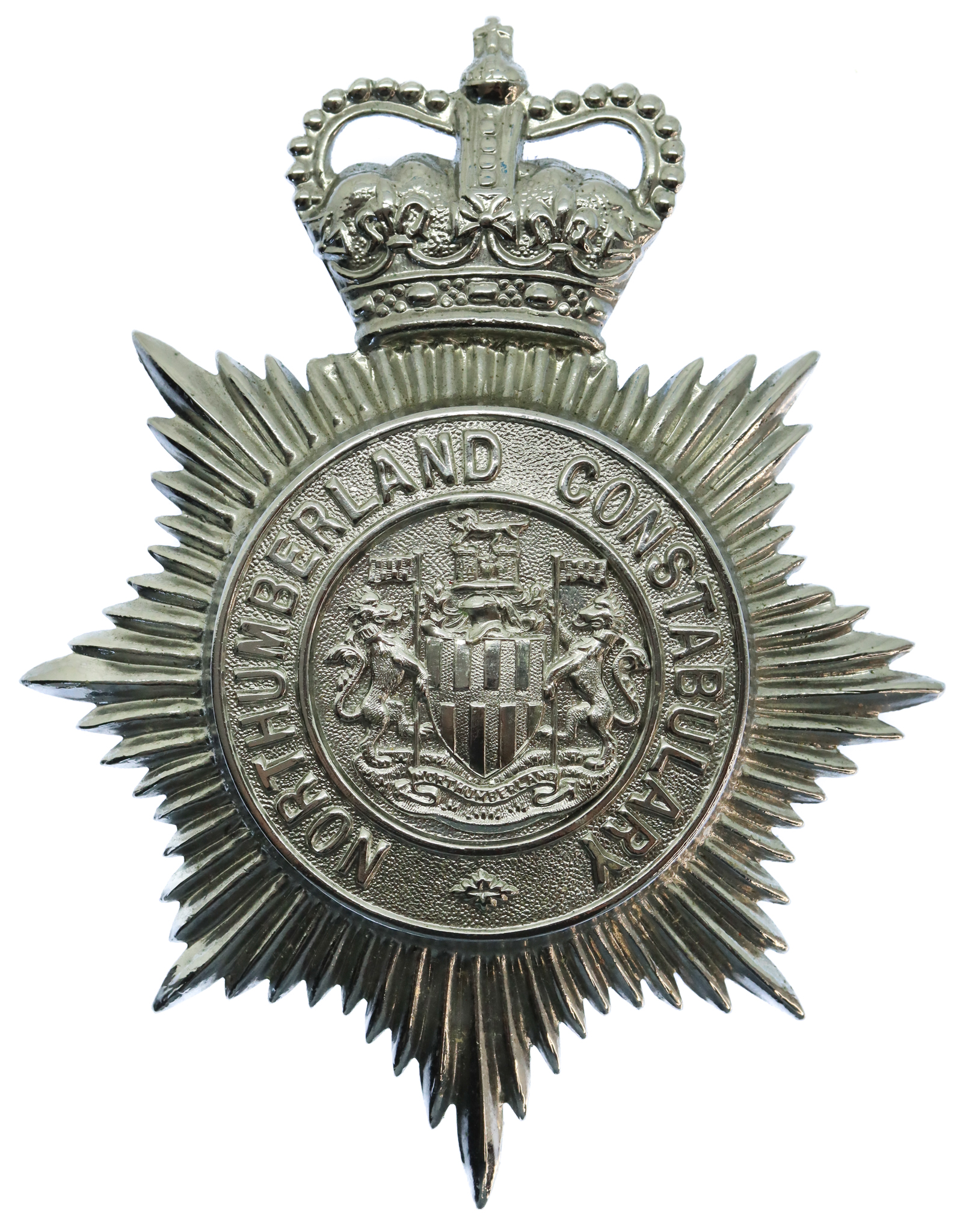Northumberland Constabulary Helmet Plate - Queen's Crown
