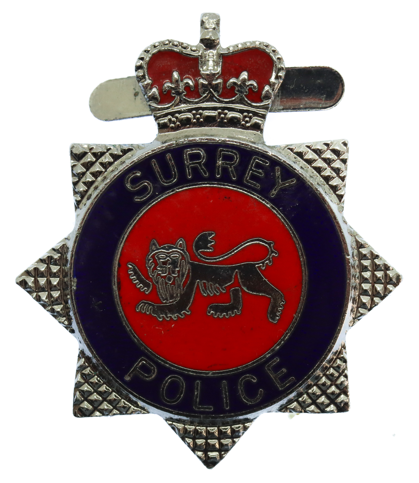 Surrey Police Enamelled Warrant Card Badge