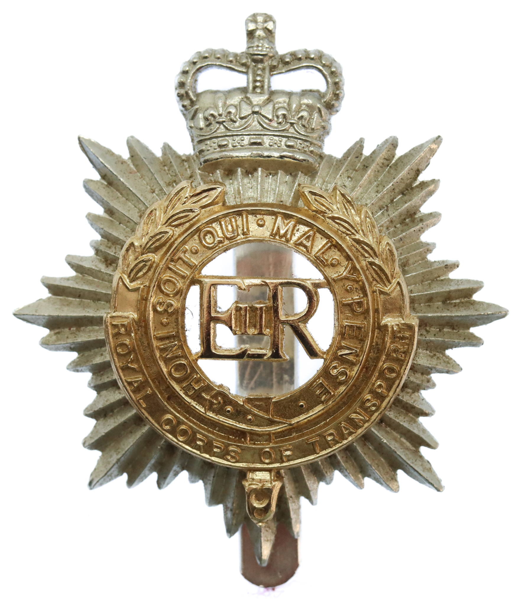 Royal Corps of Transport (R.C.T.) Anodised (Staybrite) Cap Badge