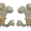 Pair of Royal Hussars Anodised (Staybrite) Collar Badges