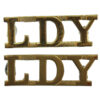 Pair of Leicestershire & Derbyshire Yeomanry (LDY) Shoulder Titles