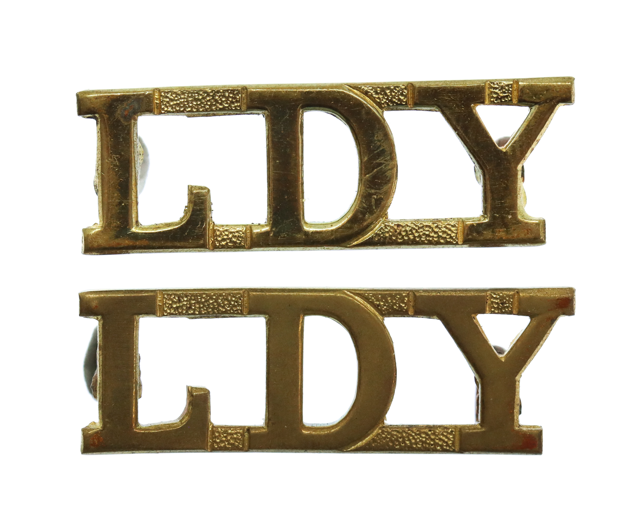 Pair of Leicestershire & Derbyshire Yeomanry (LDY) Shoulder Titles