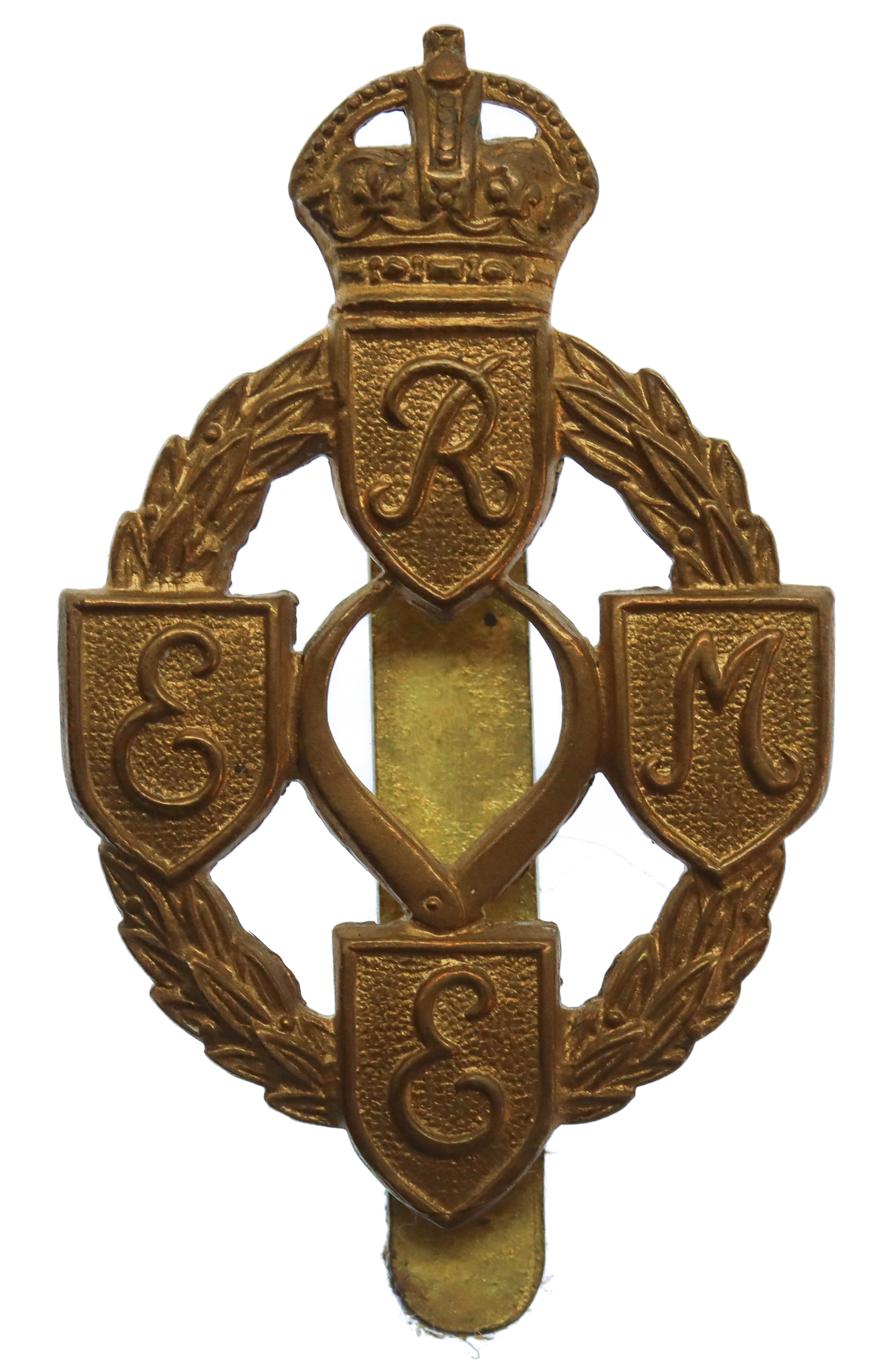 Royal Electrical & Mechanical Engineers (R.E.M.E.) Cap Badge - King's Crown (1st Pattern)