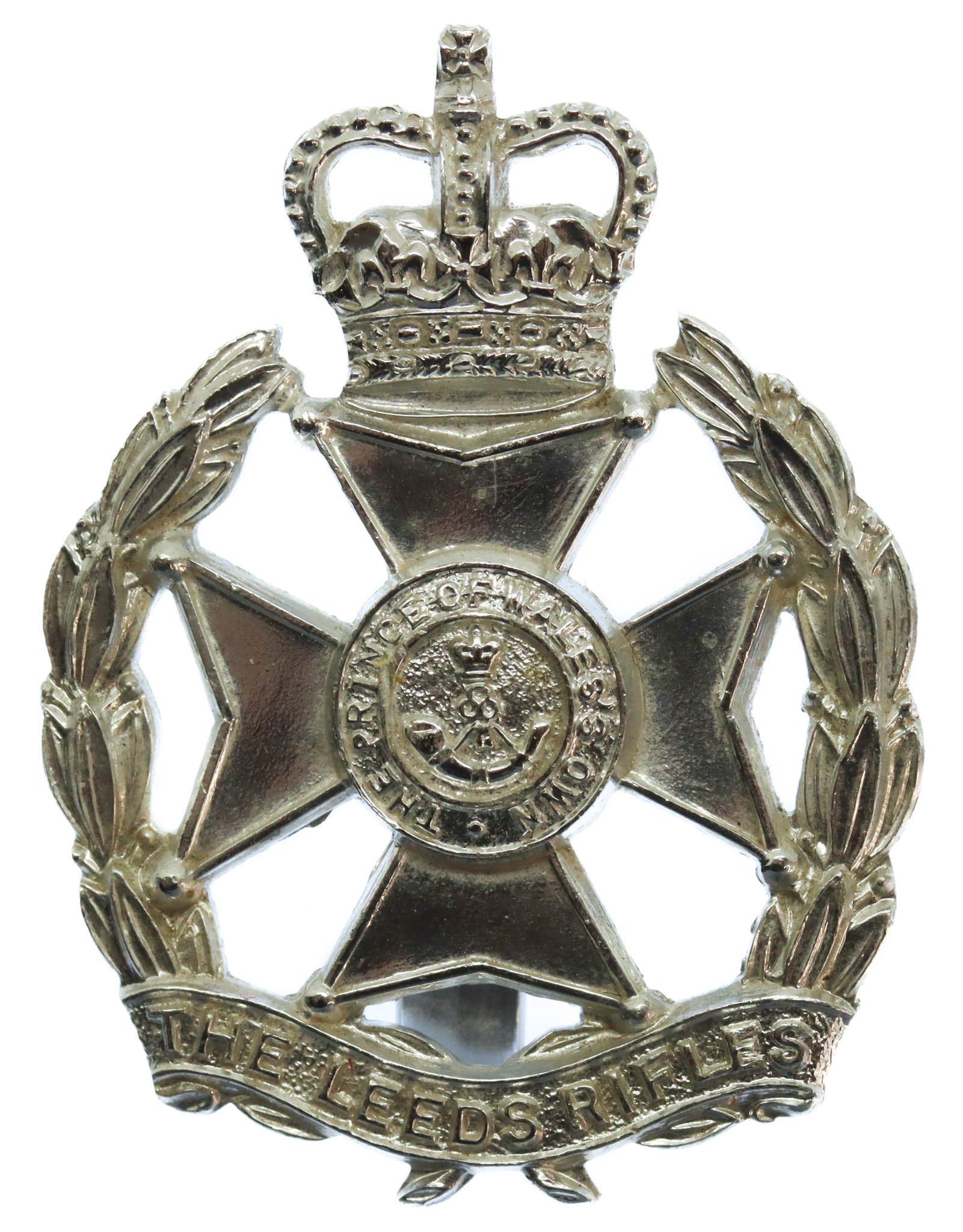 Prince of Wales's Own Regiment of Yorkshire (The Leeds Rifles) Anodised (Staybrite) Cap Badge 