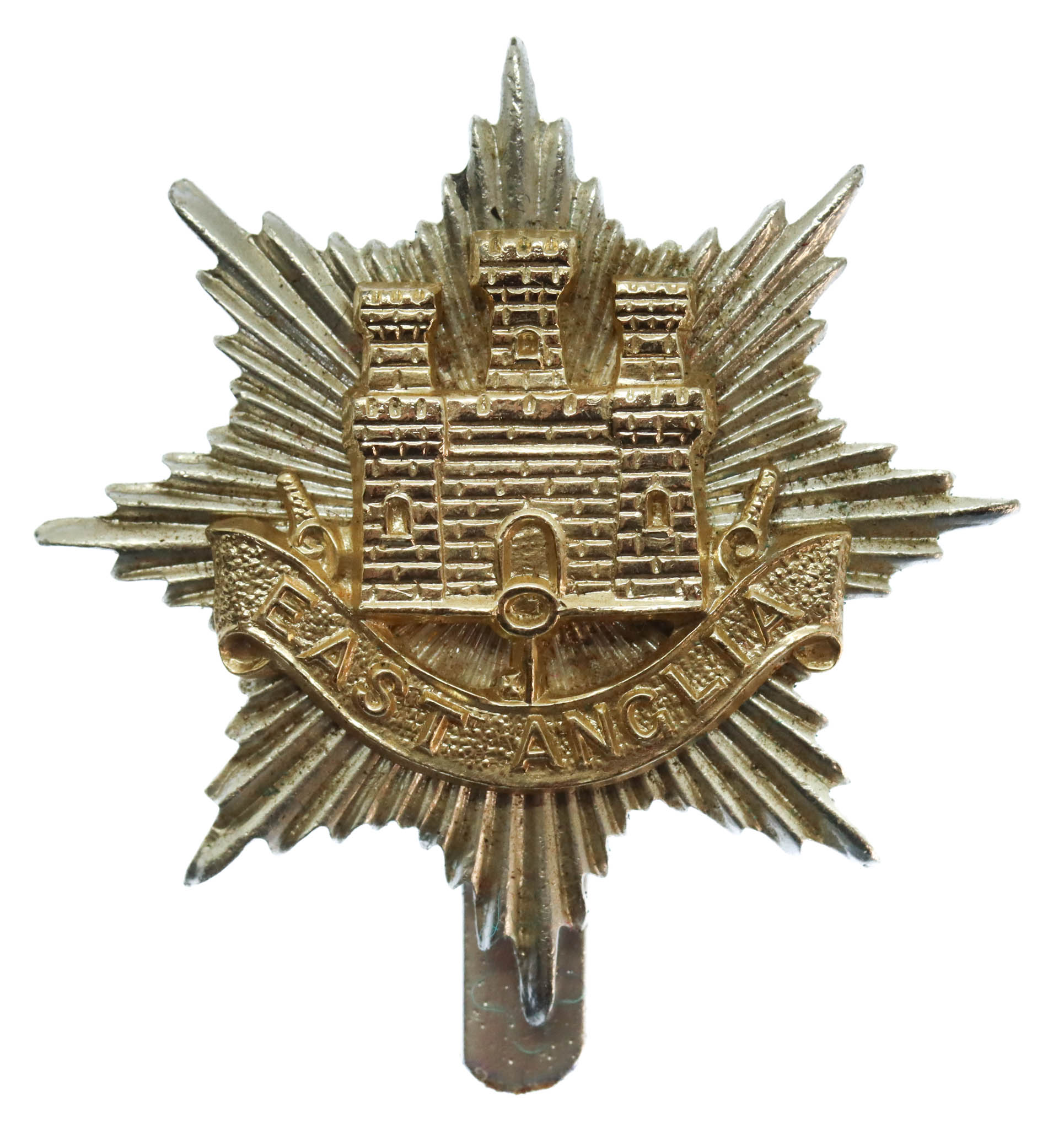 East Anglian Brigade Anodised (Staybrte) Cap Badge