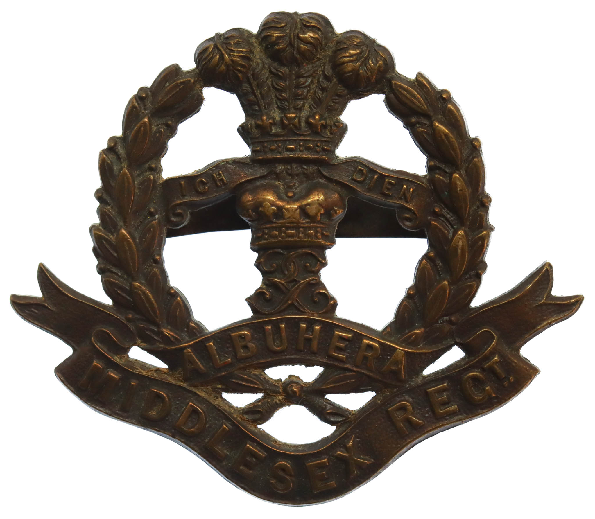 Middlesex Regiment Officer's Service Dress Cap Badge