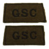 Pair of General Service Corps (GSC) Cloth Slip On Shoulder Titles