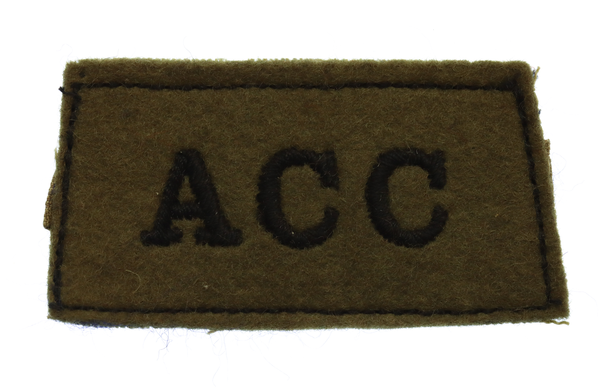 Army Catering Corps (A.C.C.) Cloth Slip On Shoulder Title
