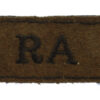 Royal Artillery (R.A.) Cloth Slip On Shoulder Title
