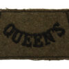 Queen's Royal West Surrey Regiment (QUEEN'S) WW2 Cloth Slip On Shoulder Title