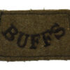 The Buffs East Kent Regiment (BUFFS) WW2 Cloth Slip On Shoulder Title