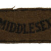 Middlesex Regiment (MIDDLESEX) WW2 Cloth Slip On Shoulder Title