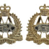 Pair of Royal New Zealand Armoured Corps Anodised (Staybrite) Collar Badges