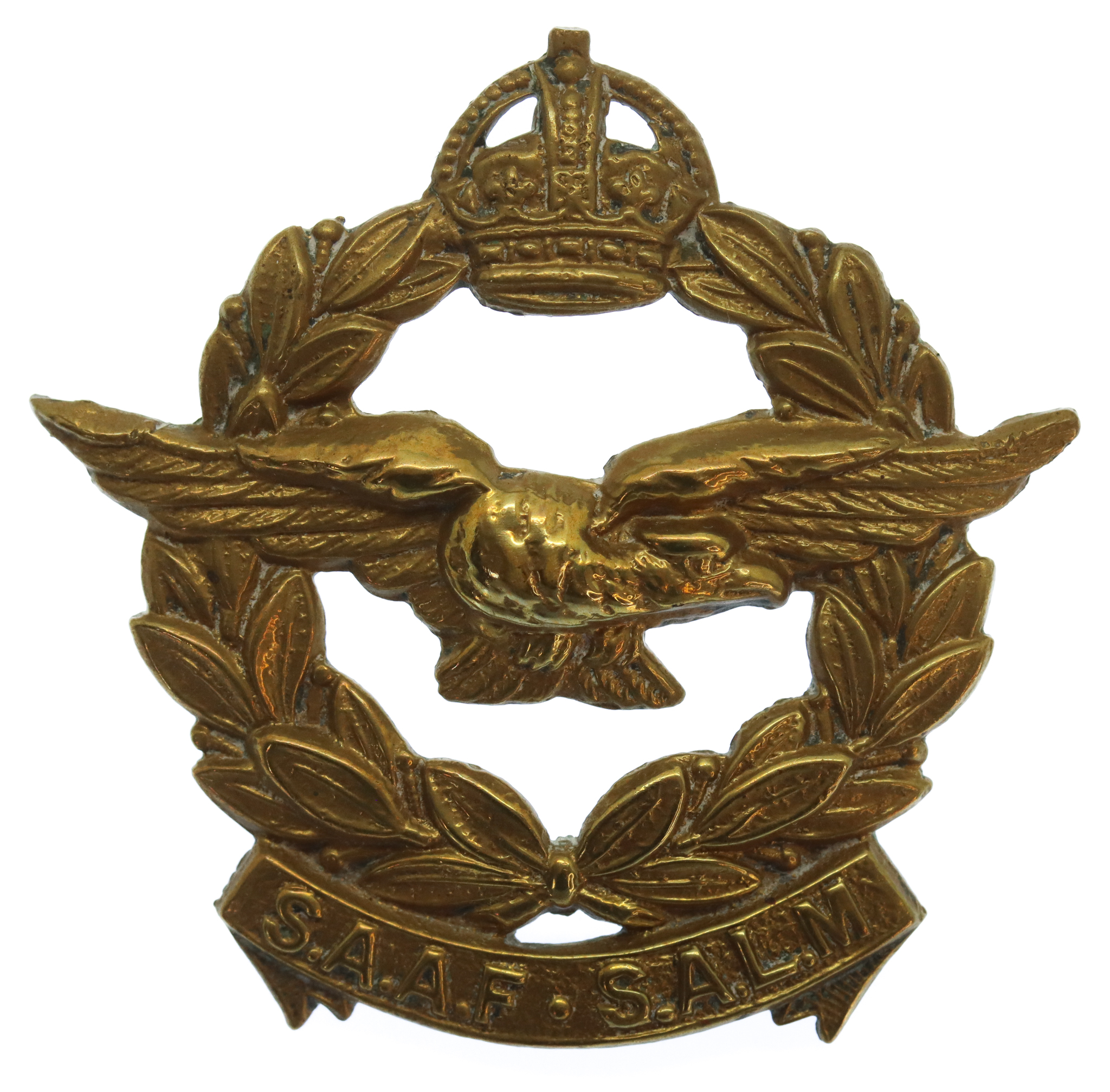 South African Air Force (S.A.A.F.) Cap Badge - King's Crown