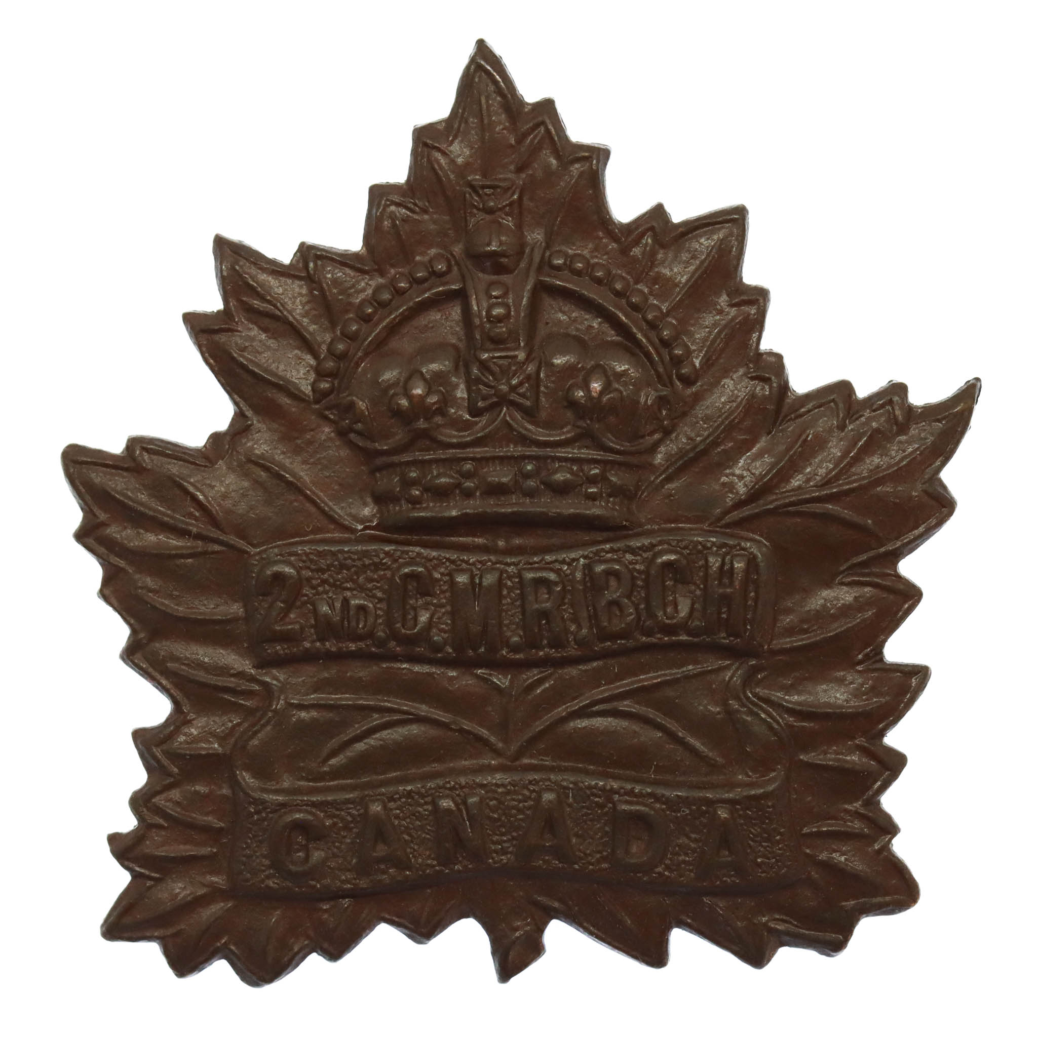 2nd Canadian Mounted Rifles (British Columbia Horse) WW1 C.E.F. Cap Badge