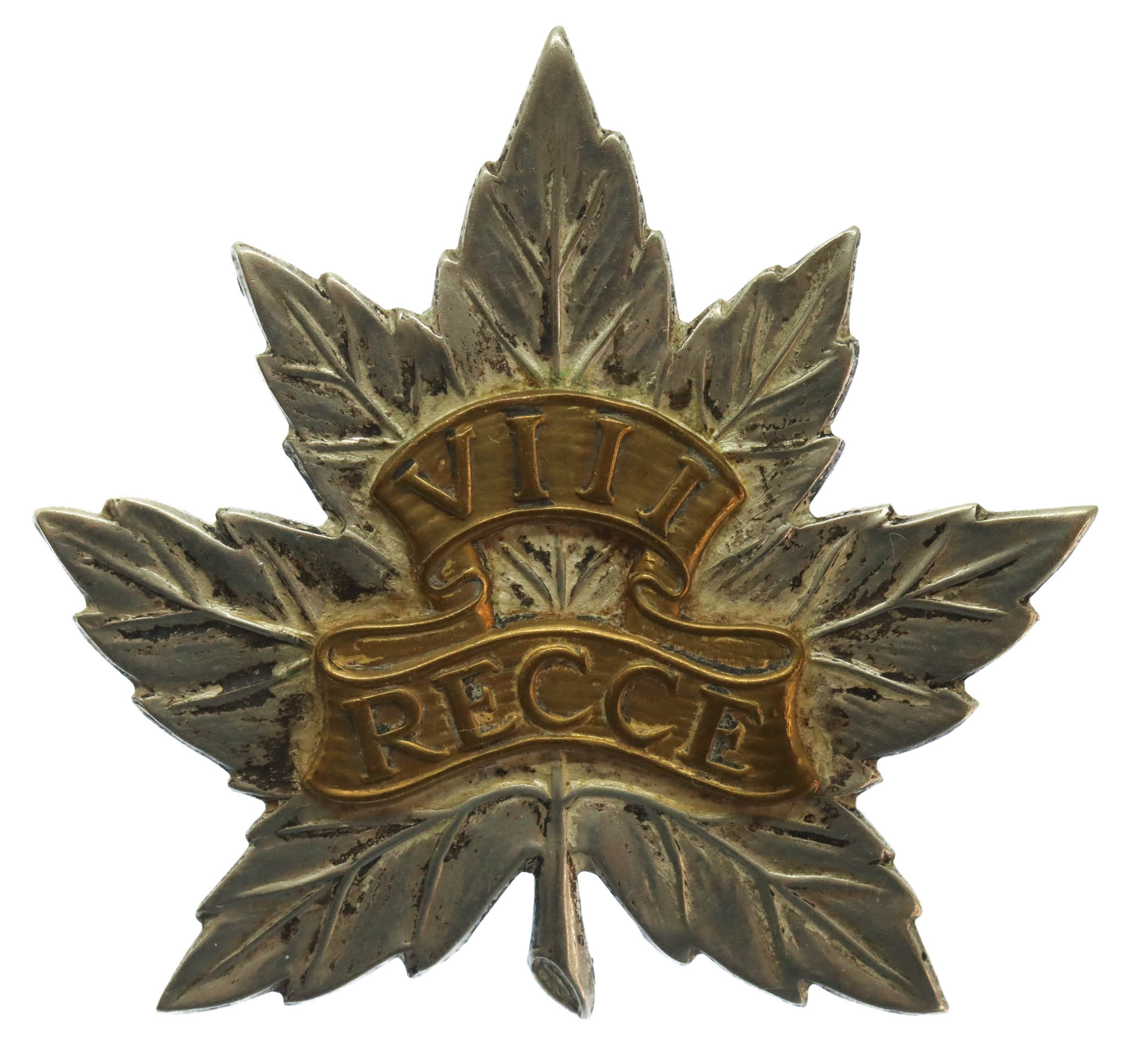 Scarce Canadian 8th Reconnaissance Regiment (VIII/RECCE) WW2 Cap Badge