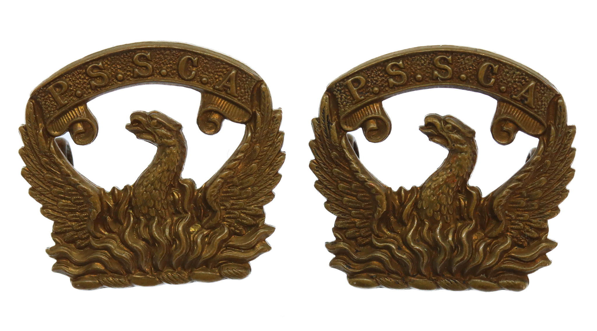 Pair of Public & Secondary School Cadet Association Collar Badges