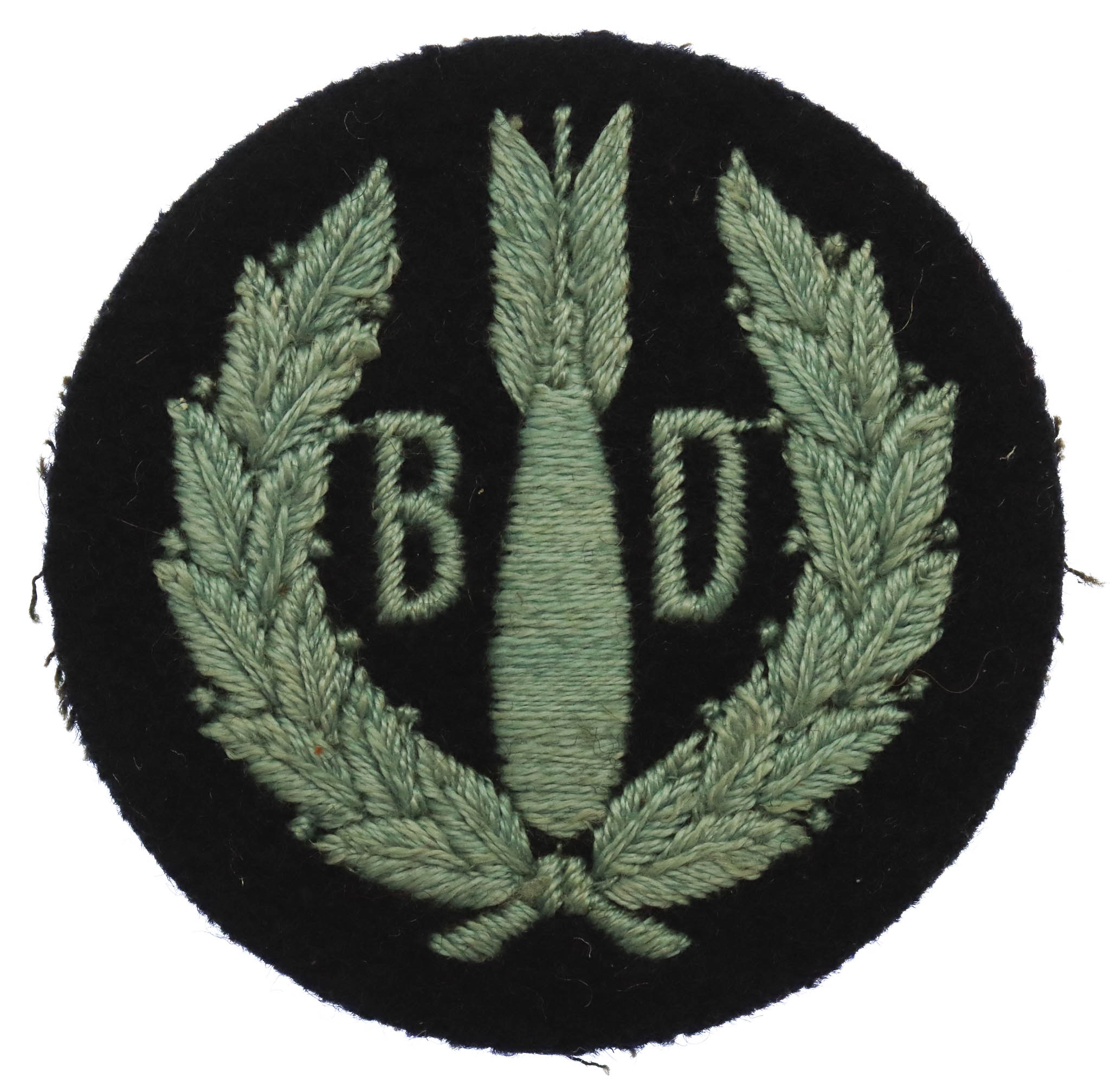 Royal Air Force (R.A.F.) Bomb Disposal Cloth Arm Badge