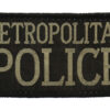 Metropolitan Police Cloth Patch Badge (Black)
