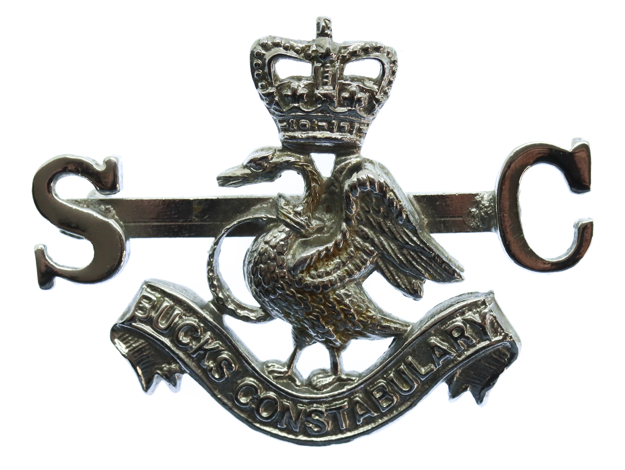 Buckinghamshire Special Constabulary Collar Badge - Queen's Crown