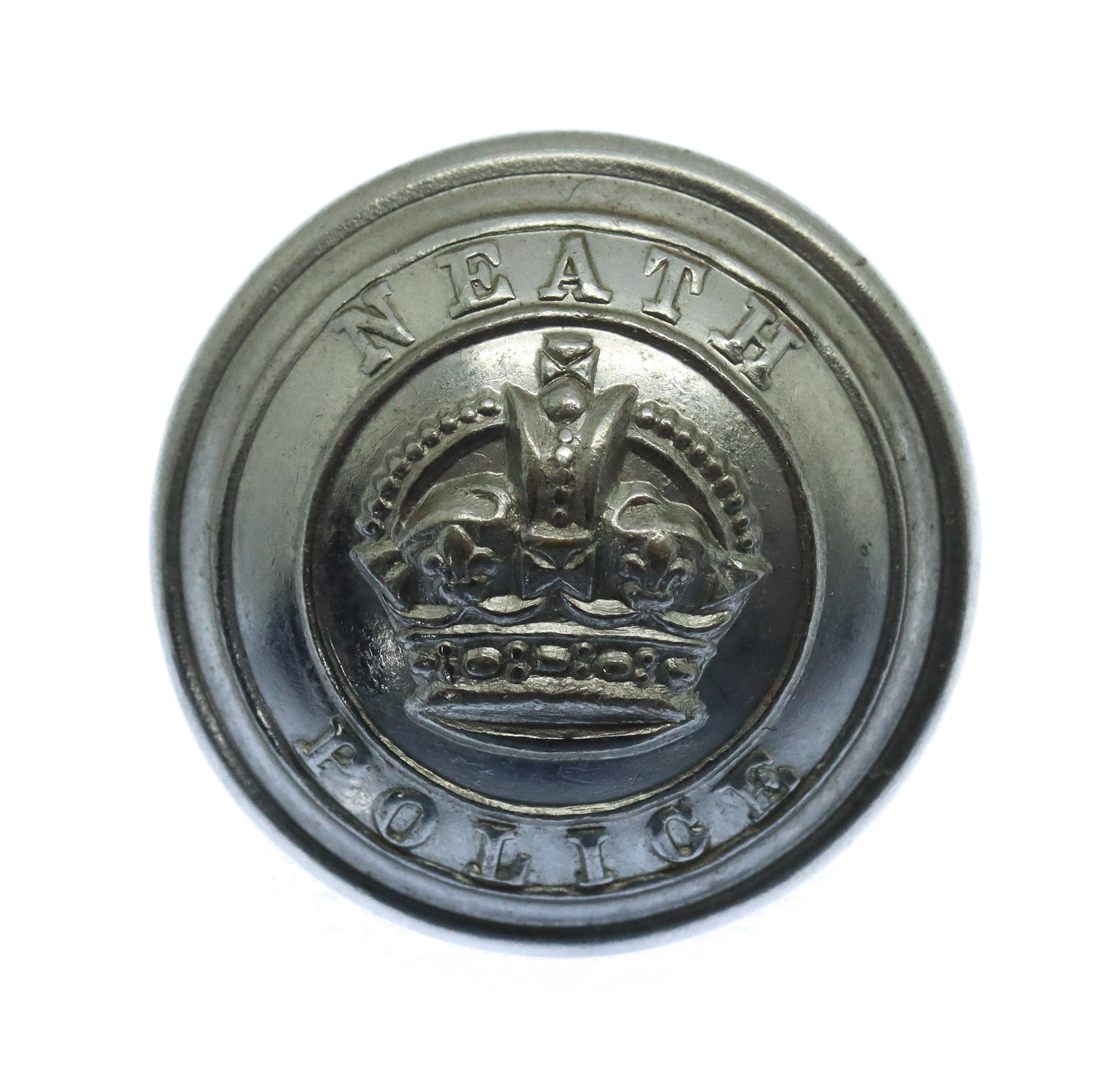 Neath Police Chrome Button (26mm)