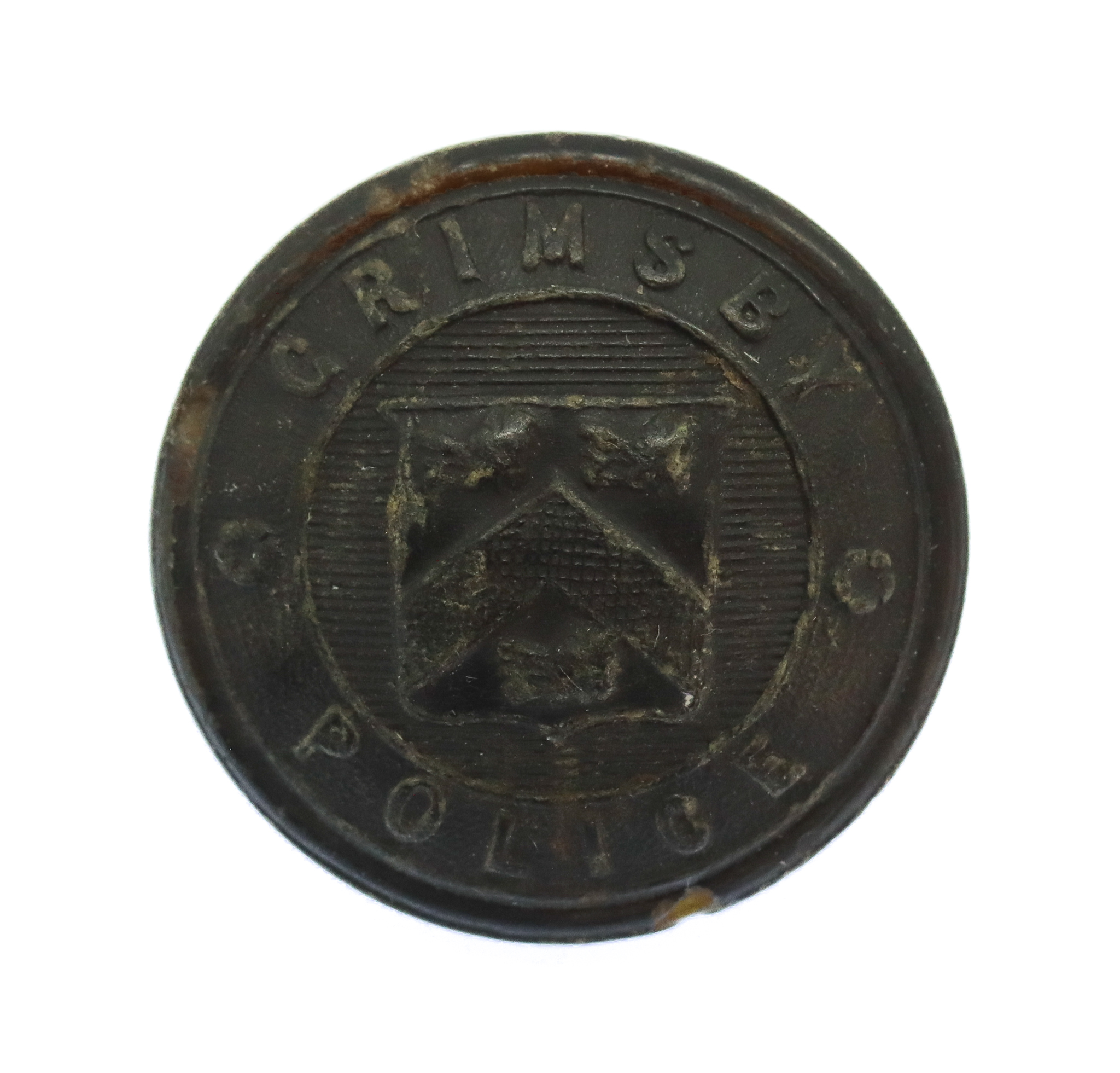Grimsby Borough Police Black Coat of Arms Button (25mm)