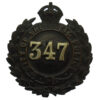 Sheffield City Police Black Wreath Cap Badge - King's Crown