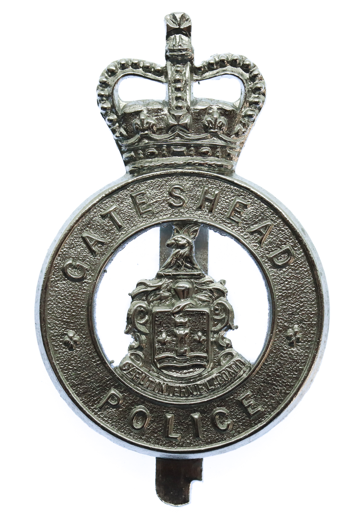  Gateshead Borough Police Cap Badge - Queen's Crown