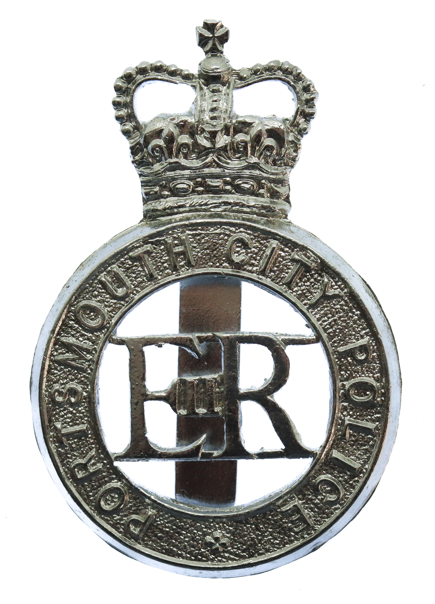 Portsmouth City Police Cap Badge - Queen's Crown