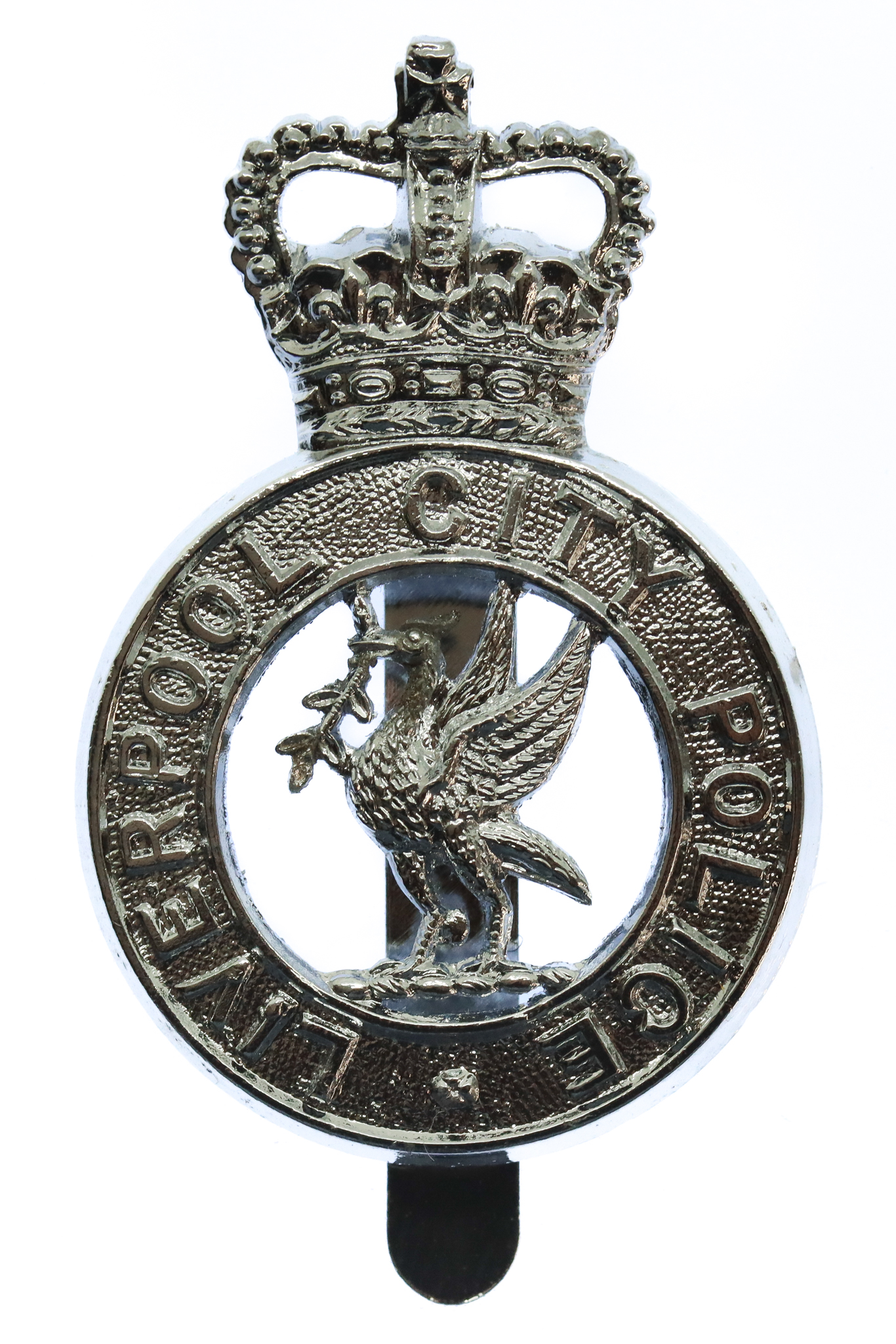 Liverpool City Police Cap Badge - Queen's Crown