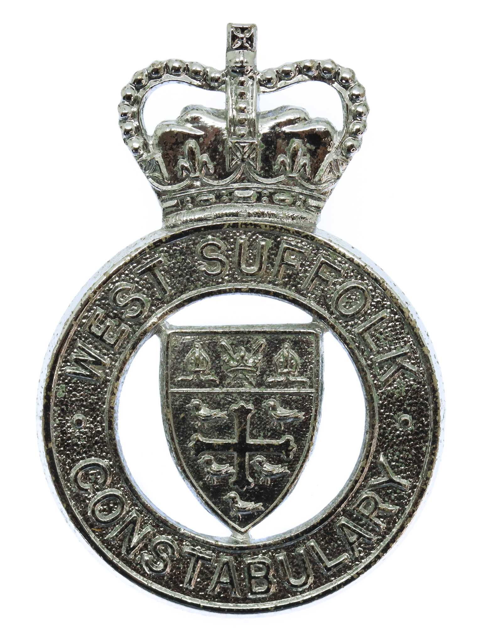 West Suffolk Constabulary Cap Badge - Queen's Crown
