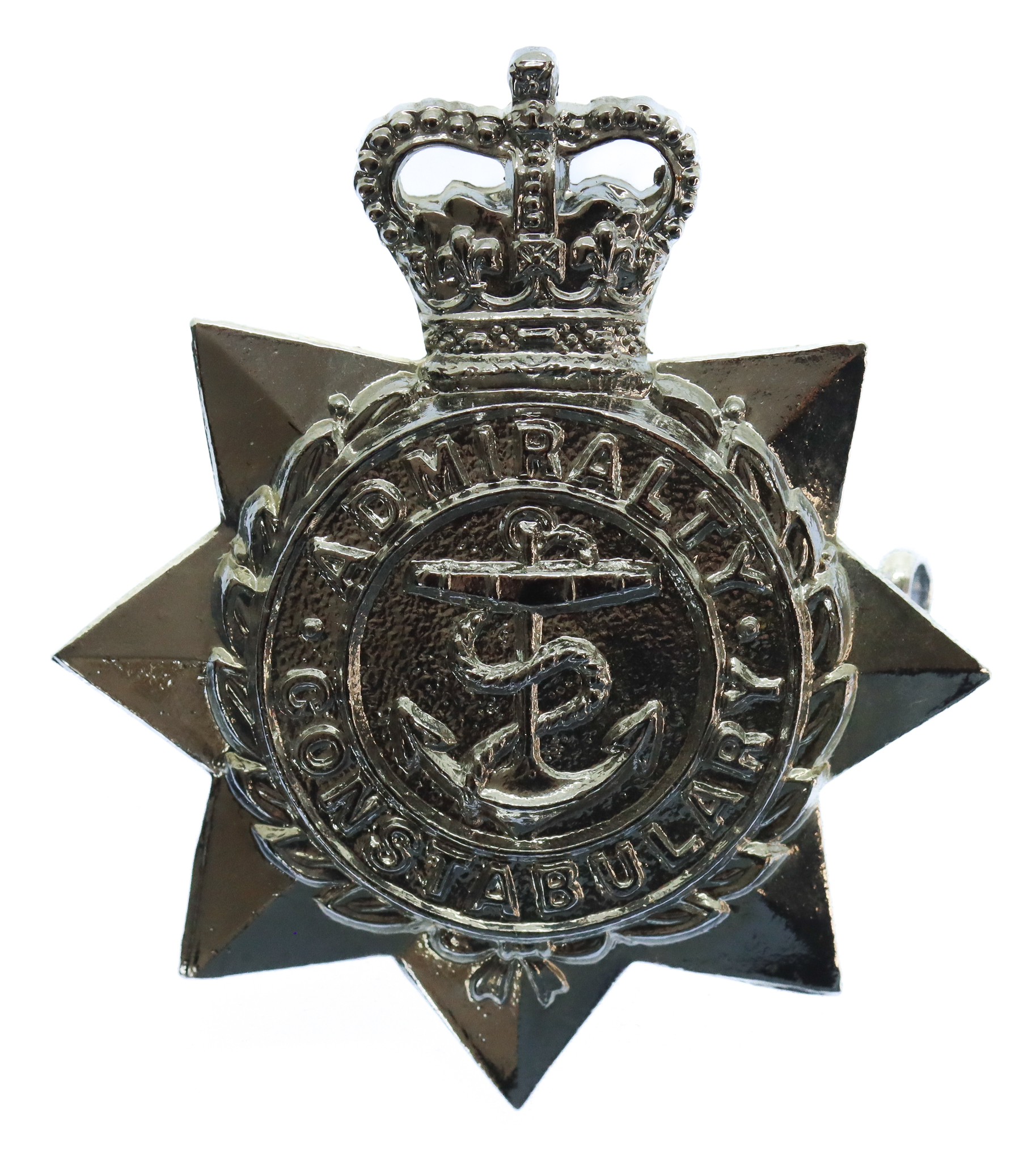 Admiralty Constabulary Star Cap Badge - Queen's Crown