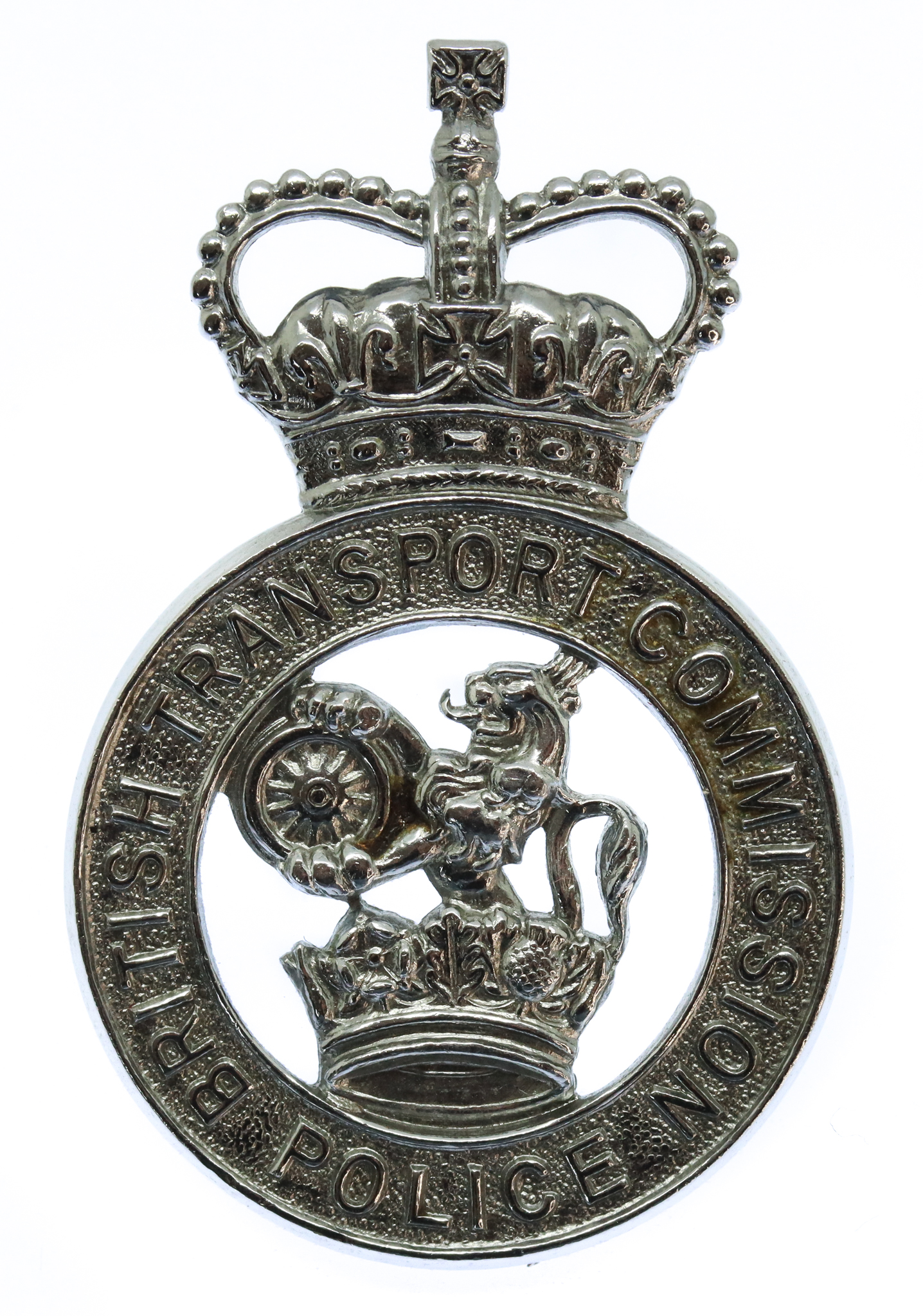 British Transport Commission (B.T.C.) Police Cap Badge - Queen's Crown