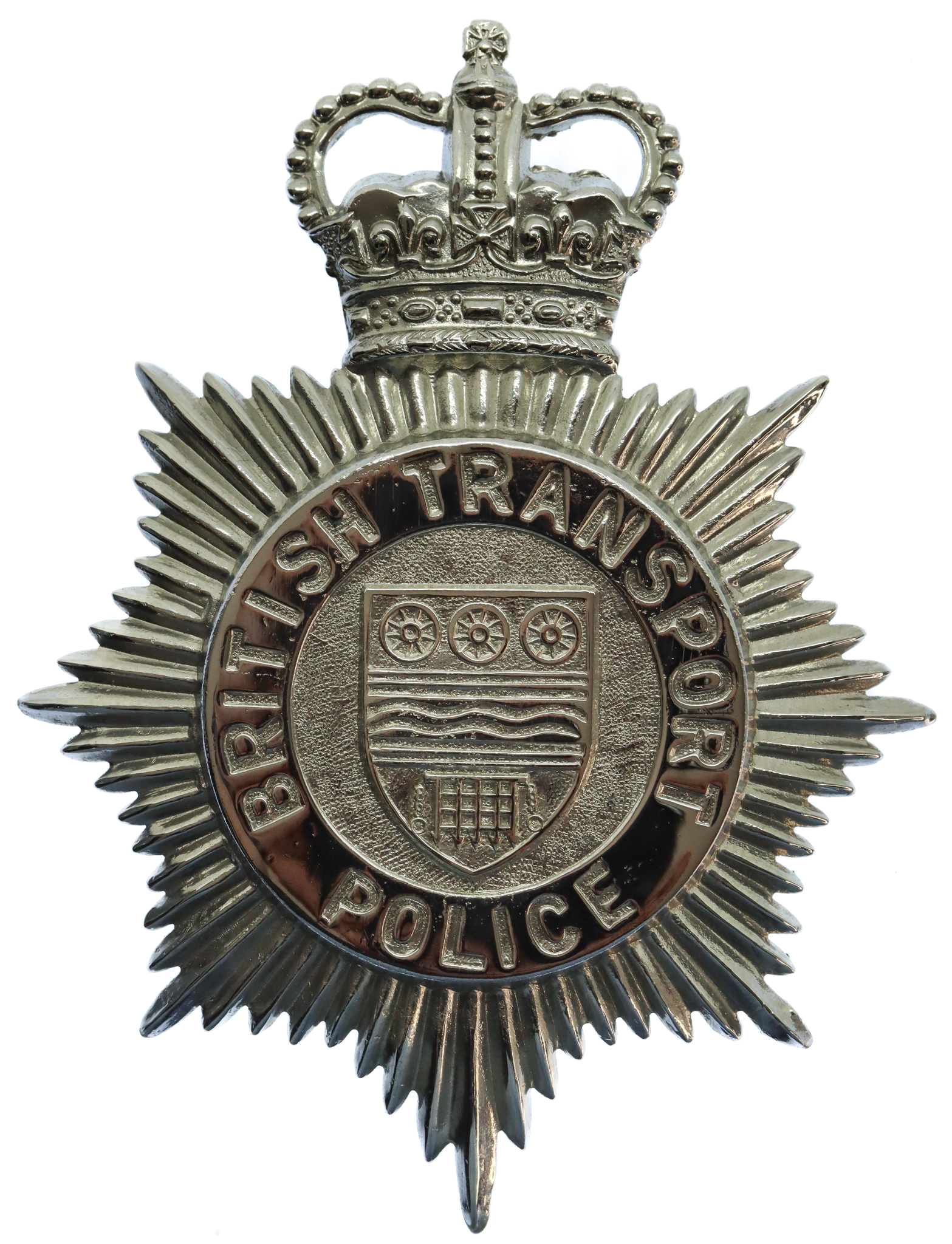 British Transport Police (B.T.P.) Hemet Plate - Queen's Crown