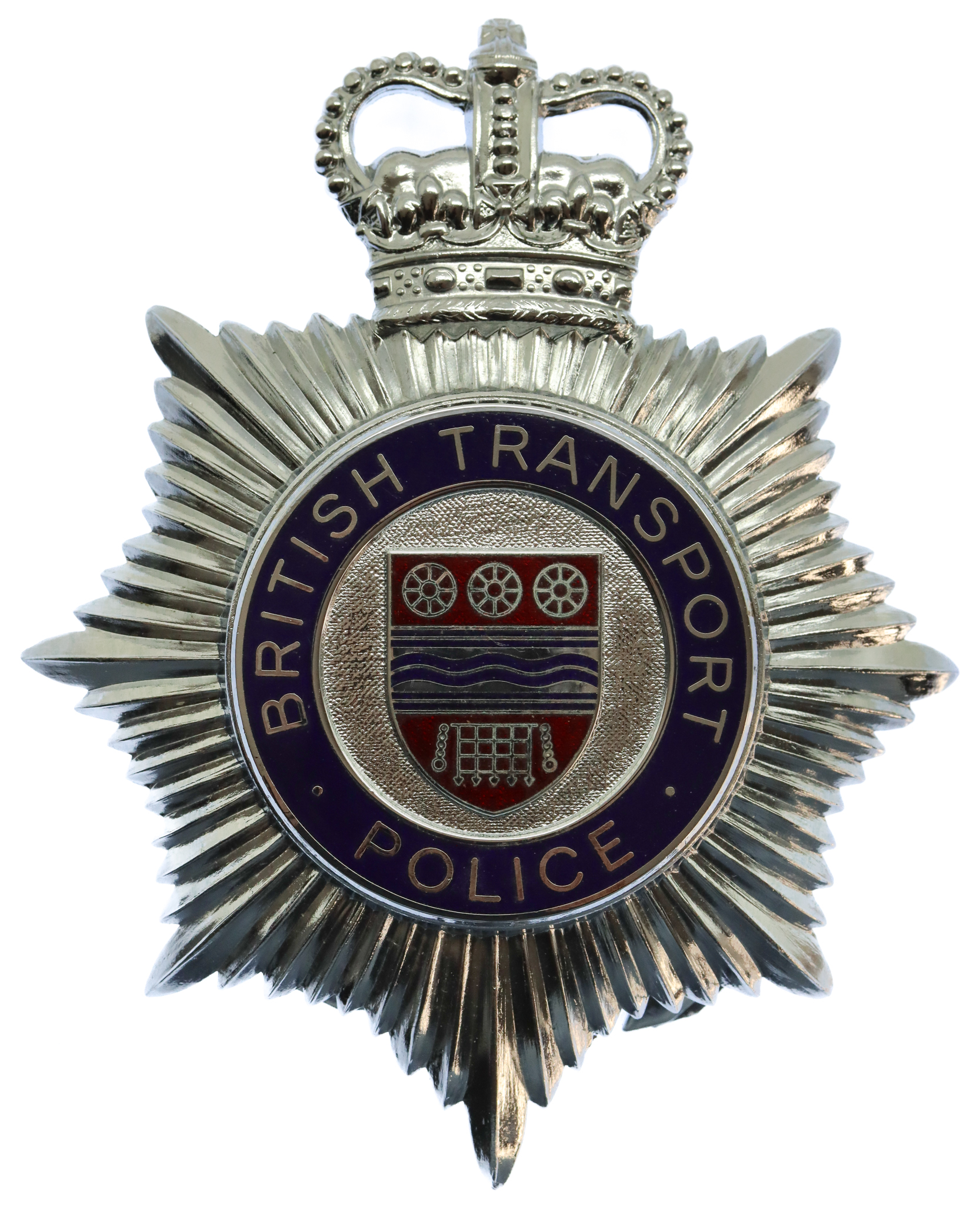 British Transport Police (B.T.P.) Enamelled Helmet Plate - Queen's Crown