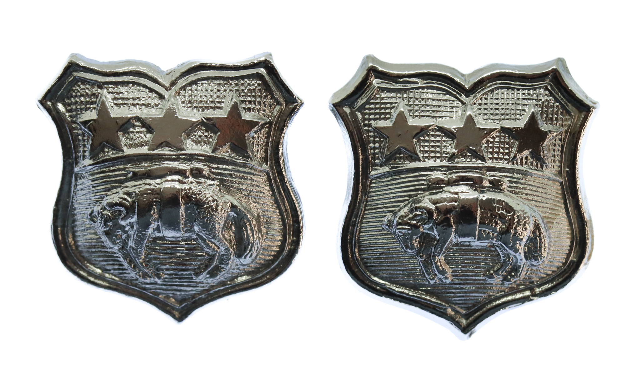 Pair of Leeds City Police Collar Badges