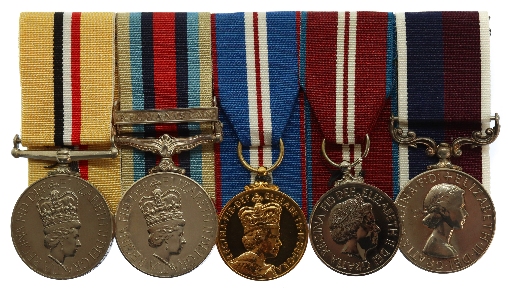 Iraq and OSM Afghanistan Long Service Medal Group of Five - Sgt. D.R. Darley, Royal Air Force