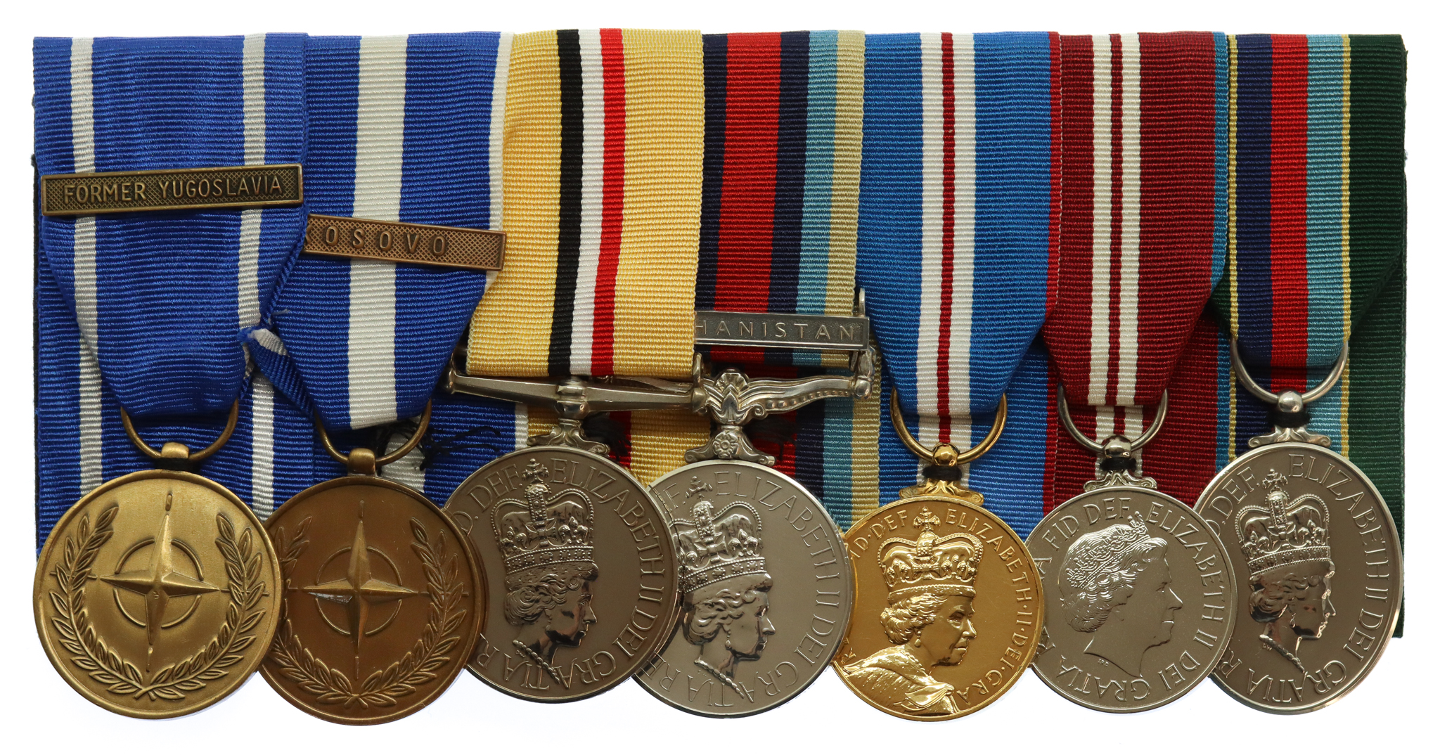 Iraq, OSM Afghanistan and Volunteer Reserves Service Medal Group of Seven - Cpl. P.R. Keepin, Royal Logistic Corps