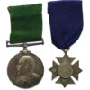 Edward VII Volunteer Long Service Medal with Greenock Coy. Boys Brigade Hallmarked Silver Medal - Sgt. H. Devlin, 1st V.B. Argyll & Sutherland Highlanders